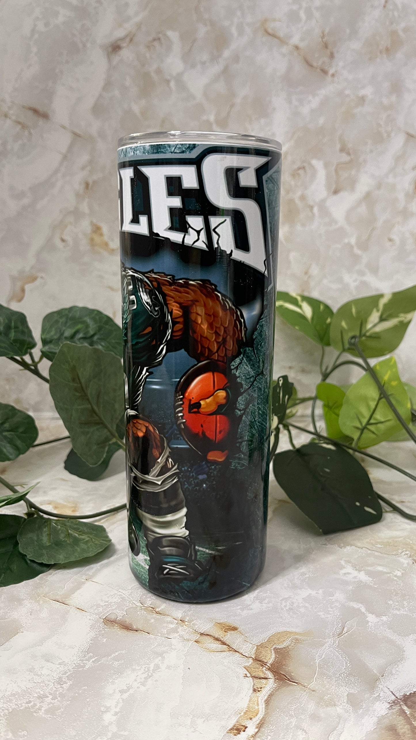 Eagles Cup l Eagles Tumbler l Philadelphia Eagles 20 Oz. Stainless Steel Skinny Tumbler With Straw