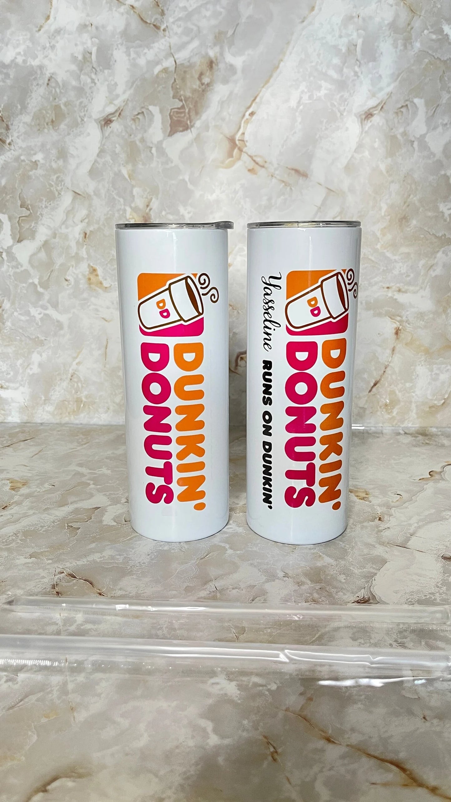Dunkin Donuts Inspired Tumbler l 20oz Hot Cold Tumbler l Dunkin Tumbler l DD Inspired l Custom Tumbler