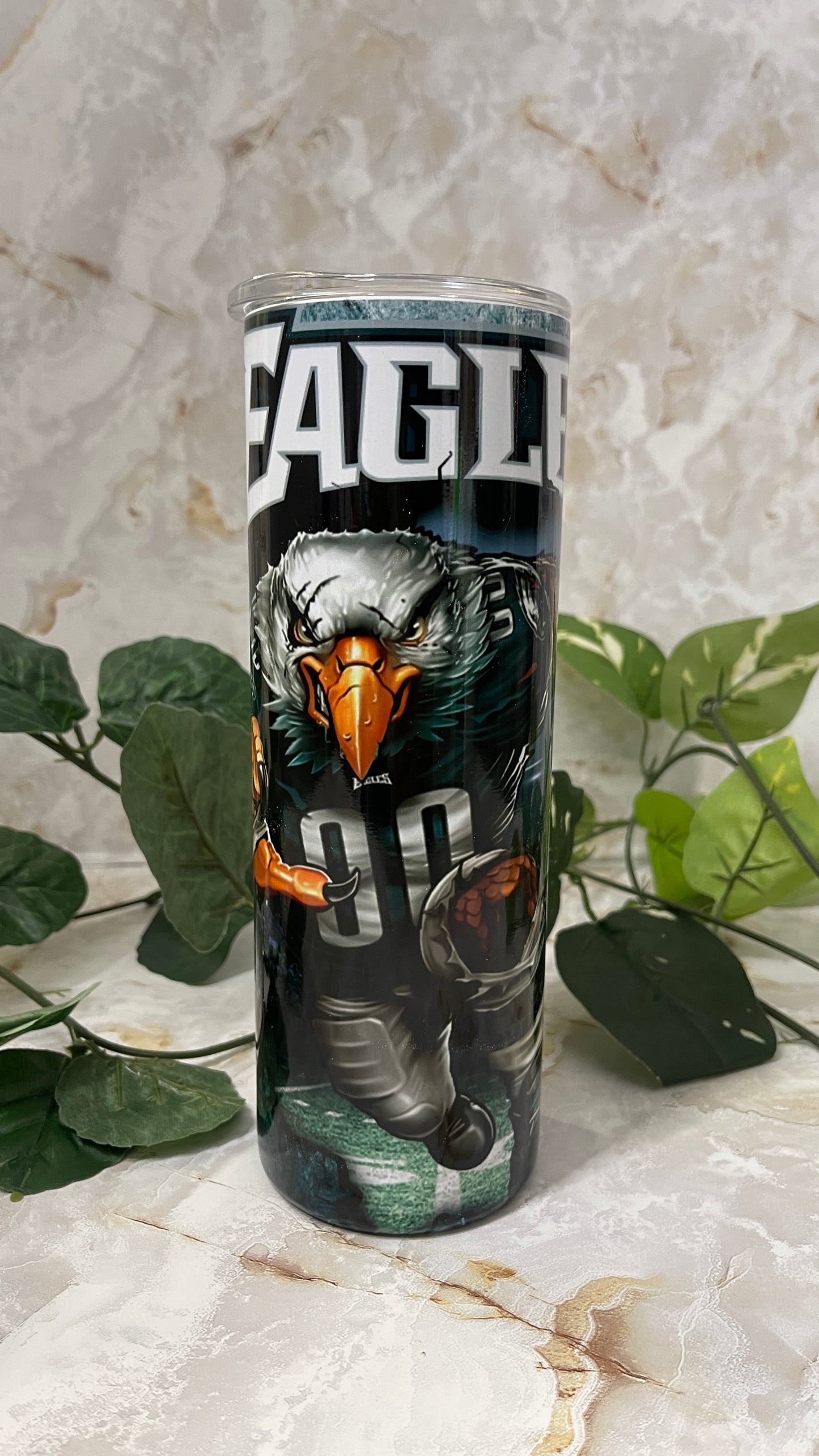 Eagles Cup l Eagles Tumbler l Philadelphia Eagles 20 Oz. Stainless Steel Skinny Tumbler With Straw